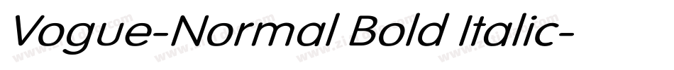 Vogue-Normal Bold Italic字体转换